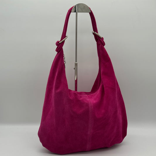 Suede Hobo Shoulder Bag