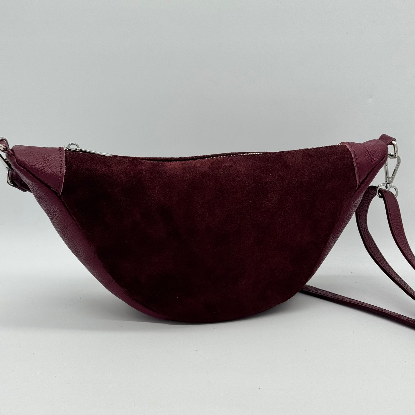 Suede Dumpling Style Crossbody Bag
