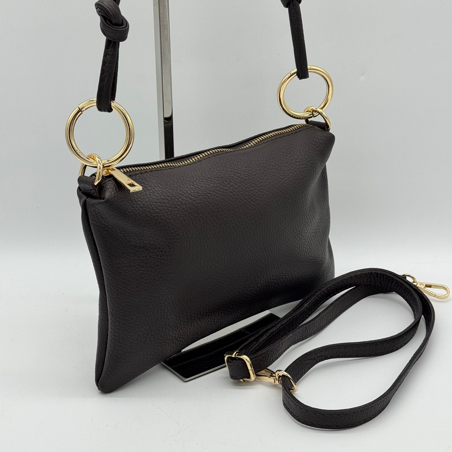 Leather Slim Shoulder Crossbody Bag