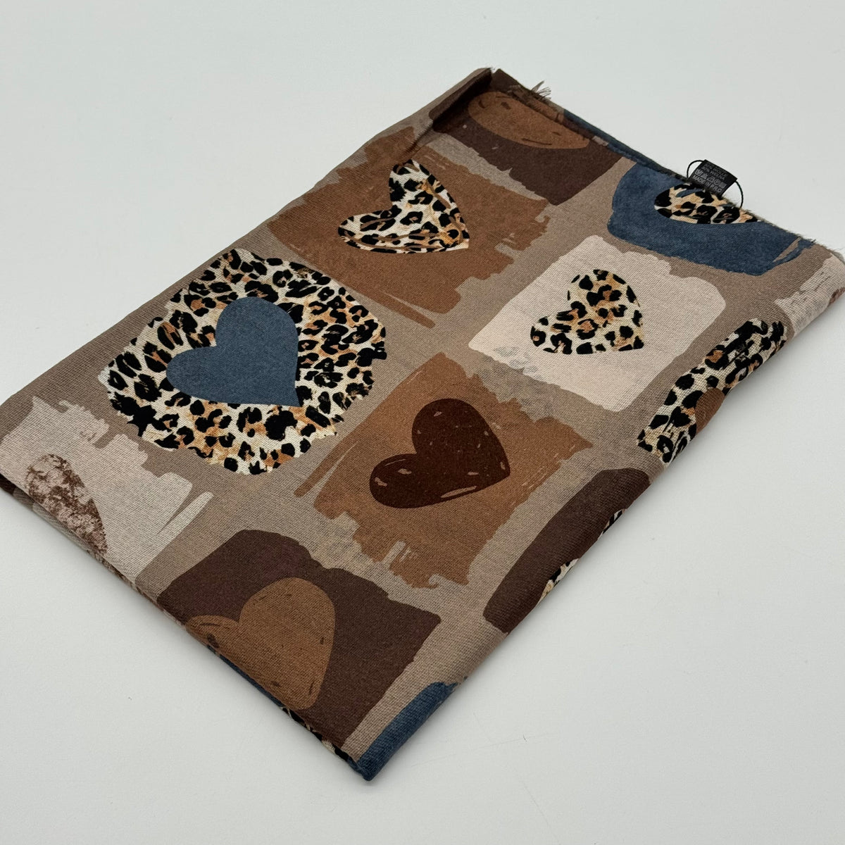 Leopard Heart Print Scarf