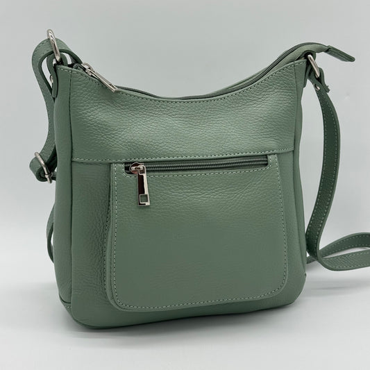 Leather Messenger Crossbody Bag