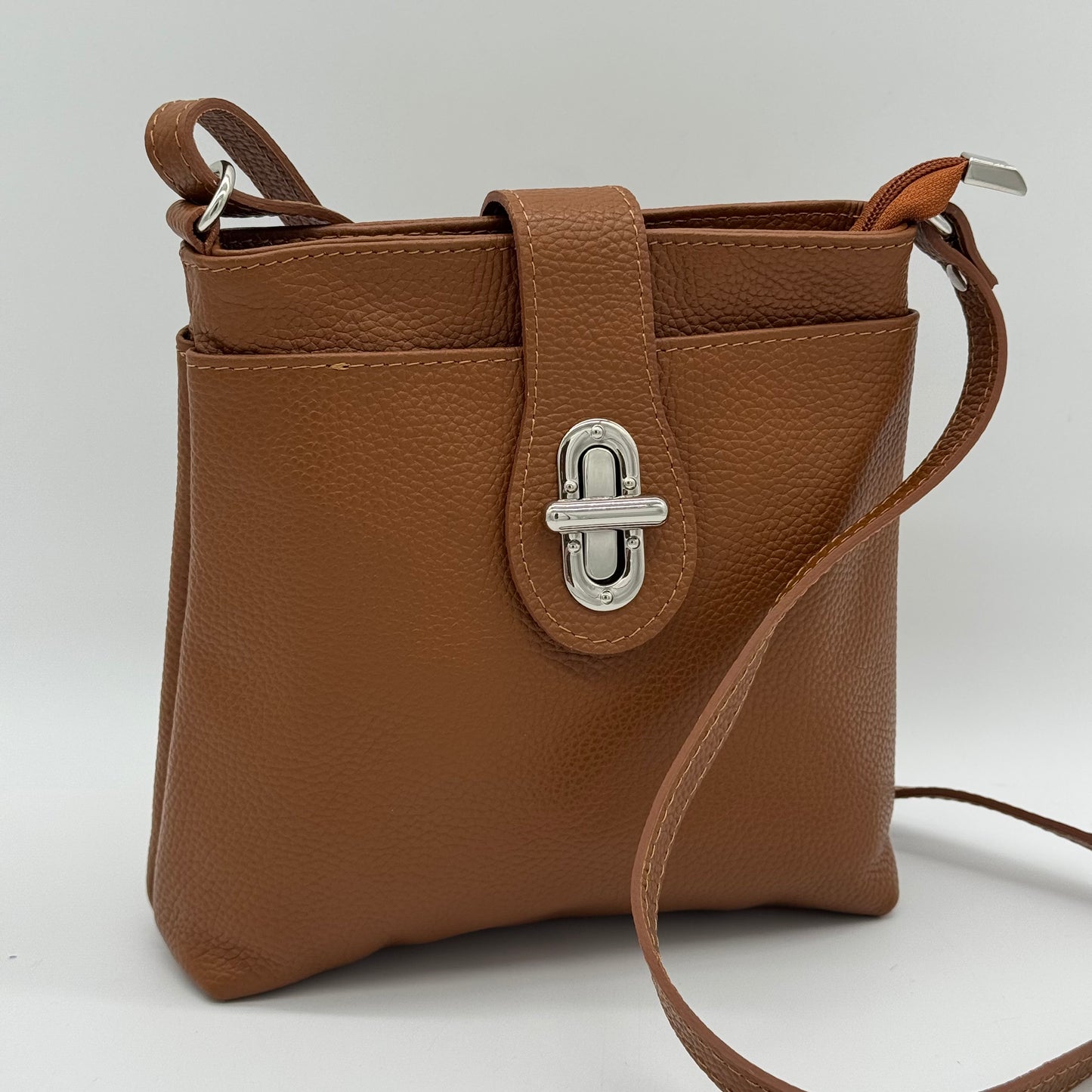 Leather Small Messenger Crossbody Bag