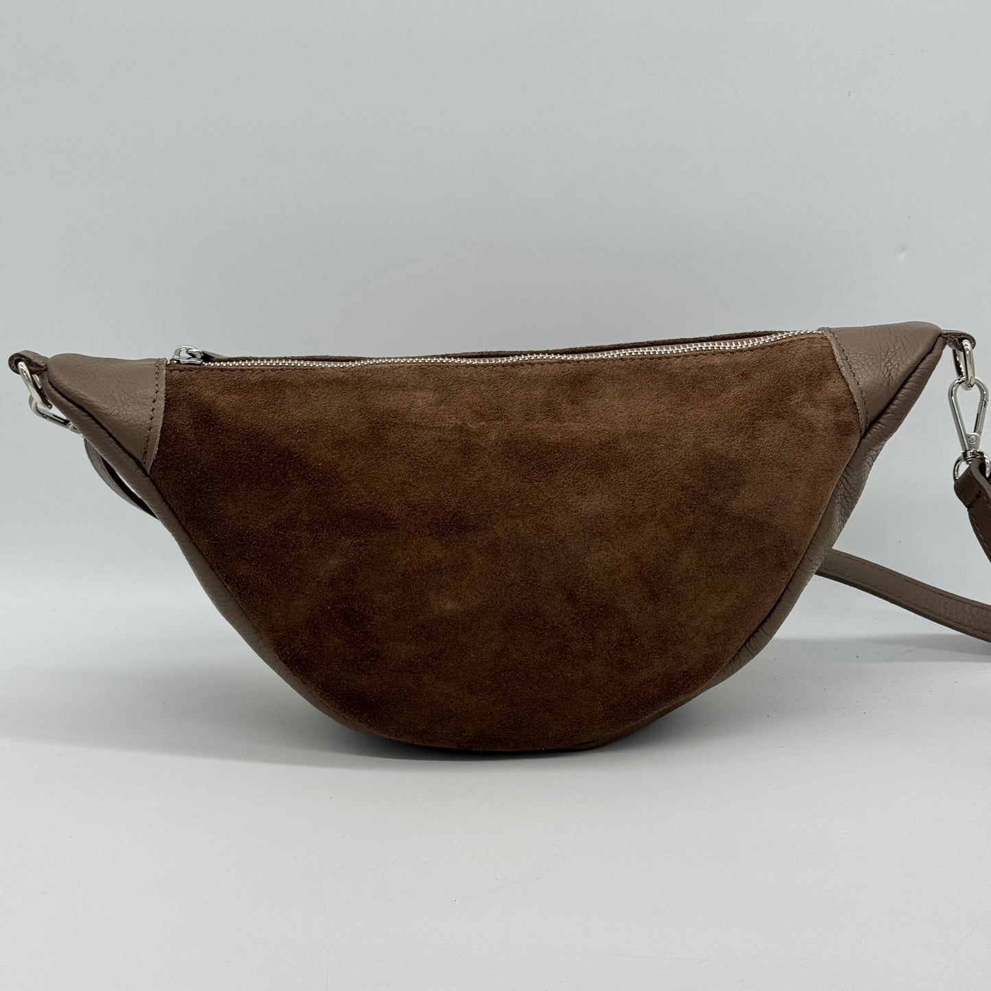 Suede Dumpling Style Crossbody Bag