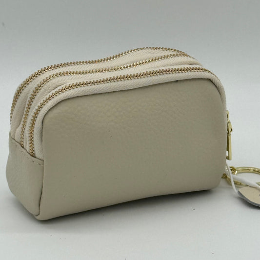 Leather Triple Zip Purse
