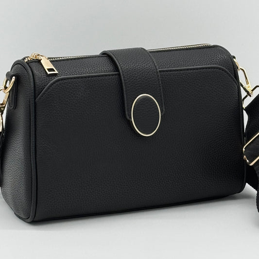 Faux Leather Crossbody Bag