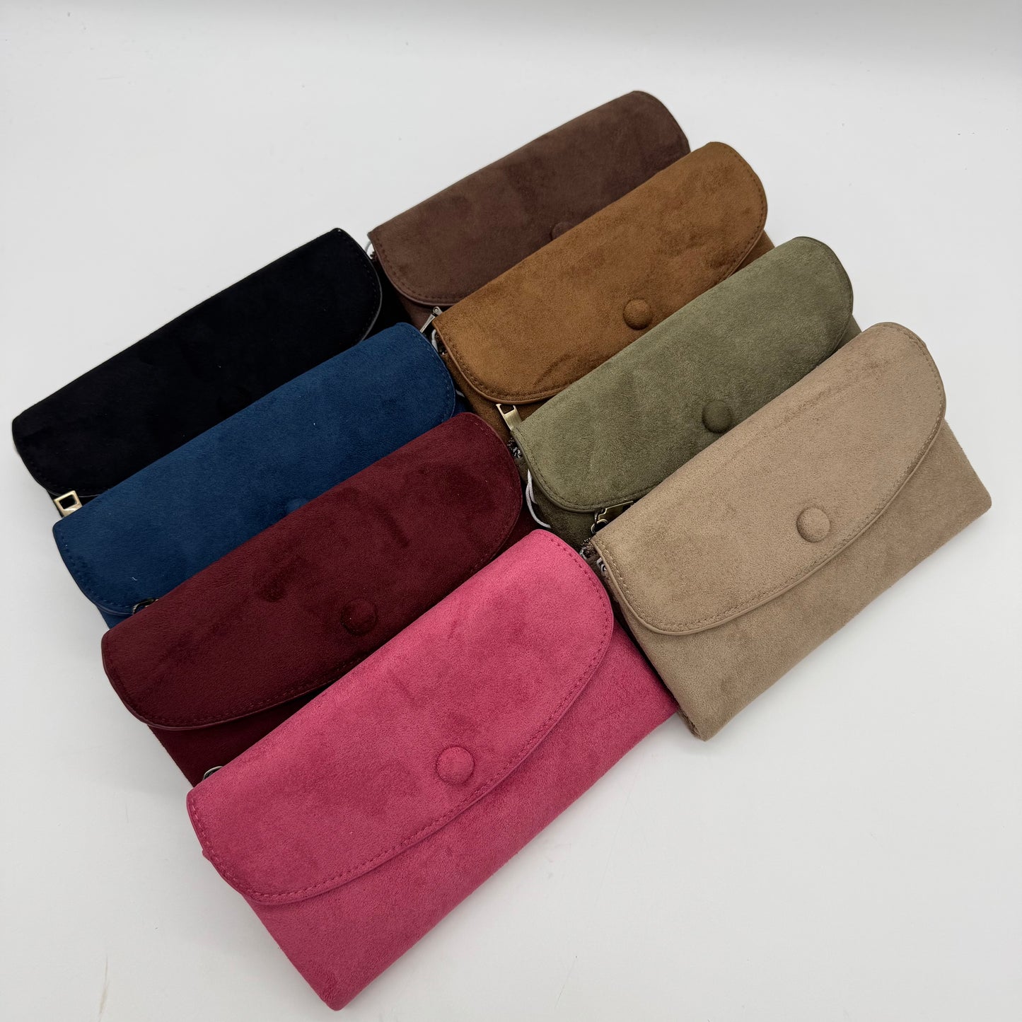 Faux Suede RFID Long Purse