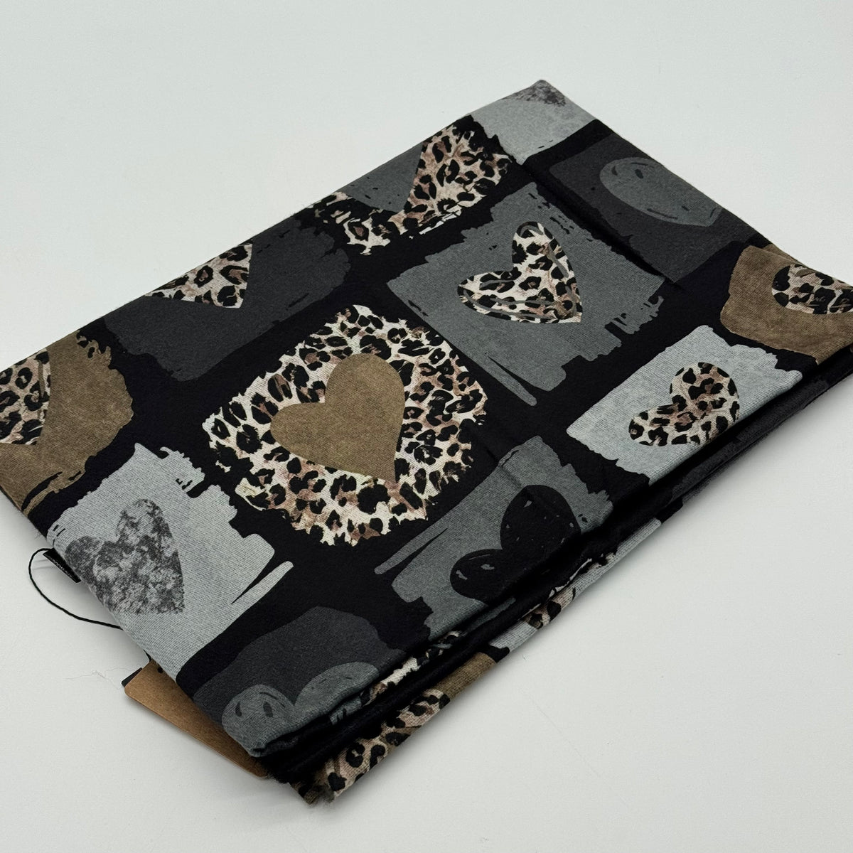 Leopard Heart Print Scarf