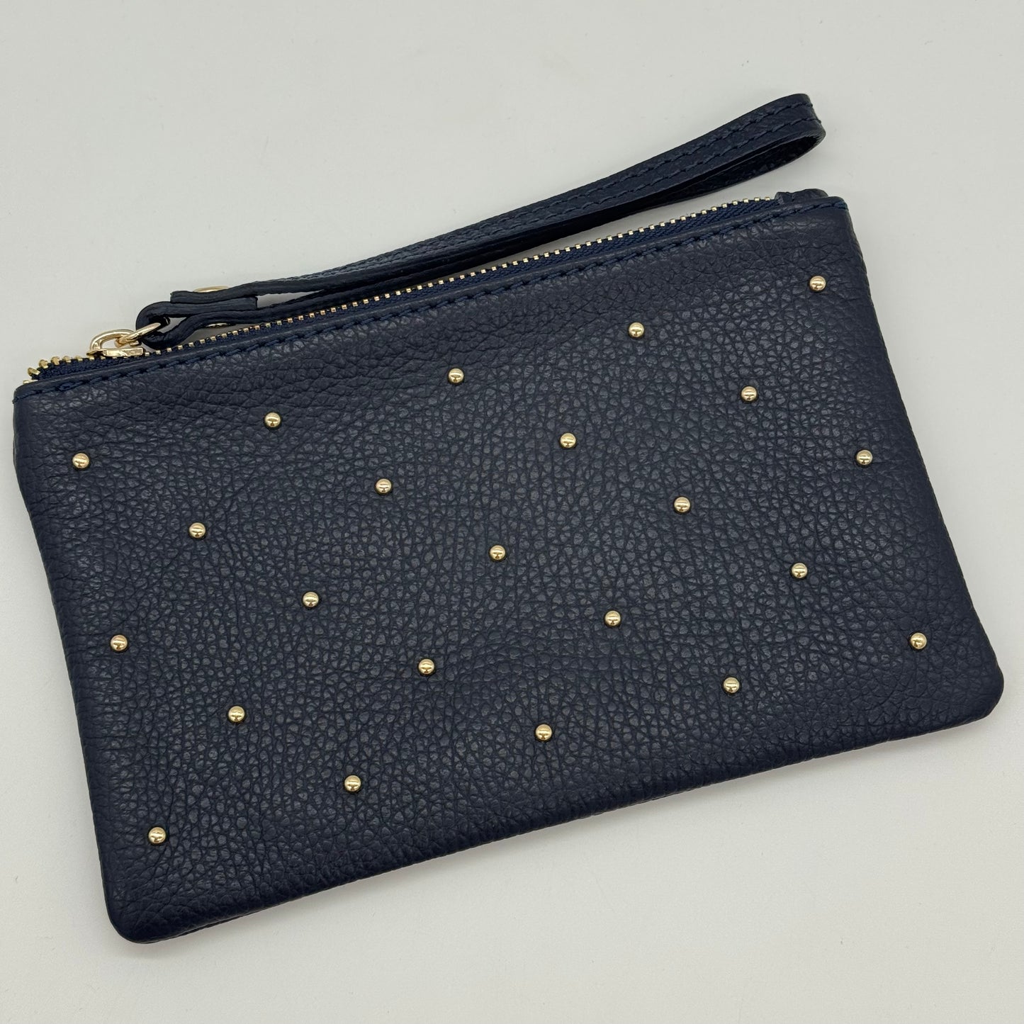 Leather Studded Wristlet Pouch