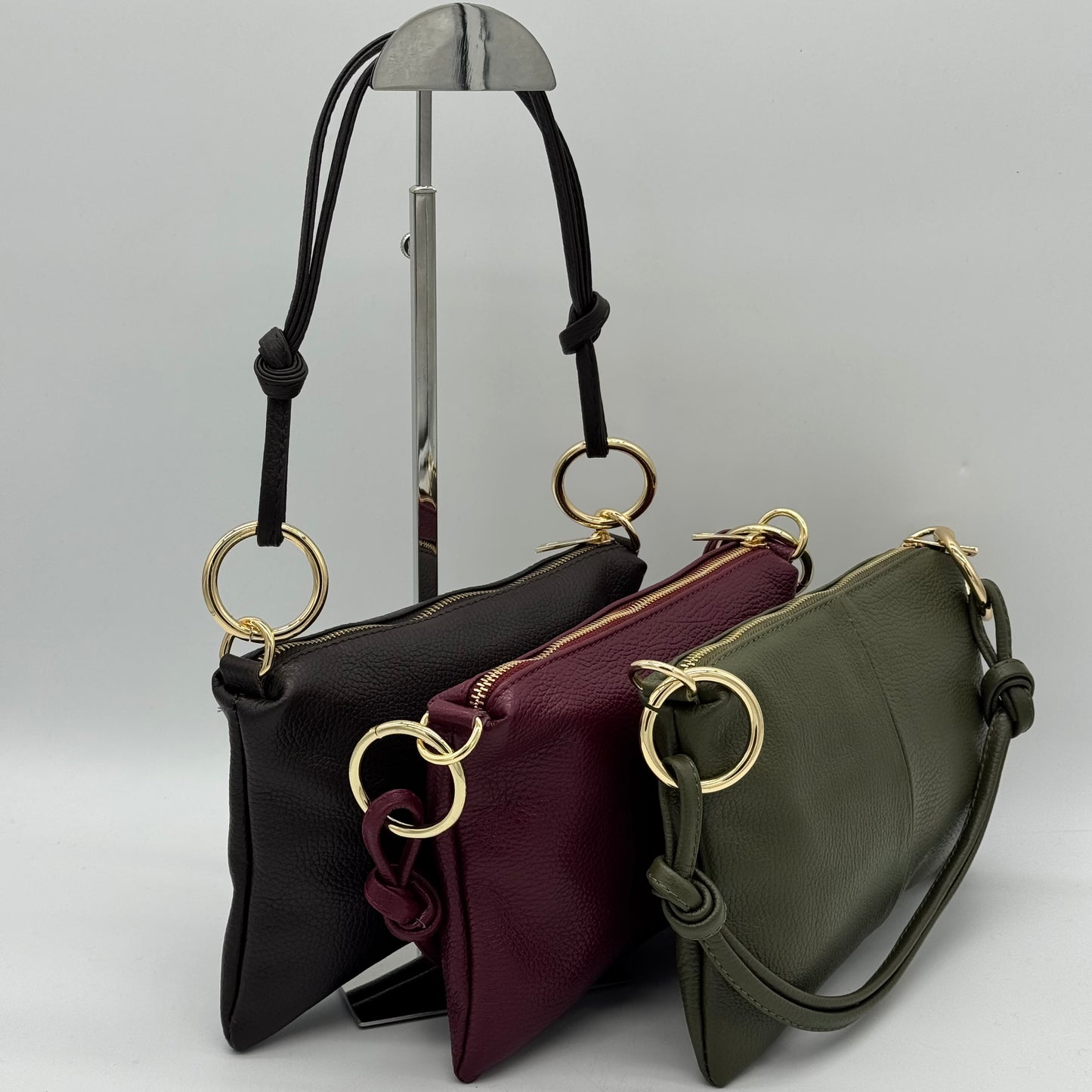 Leather Slim Shoulder Crossbody Bag