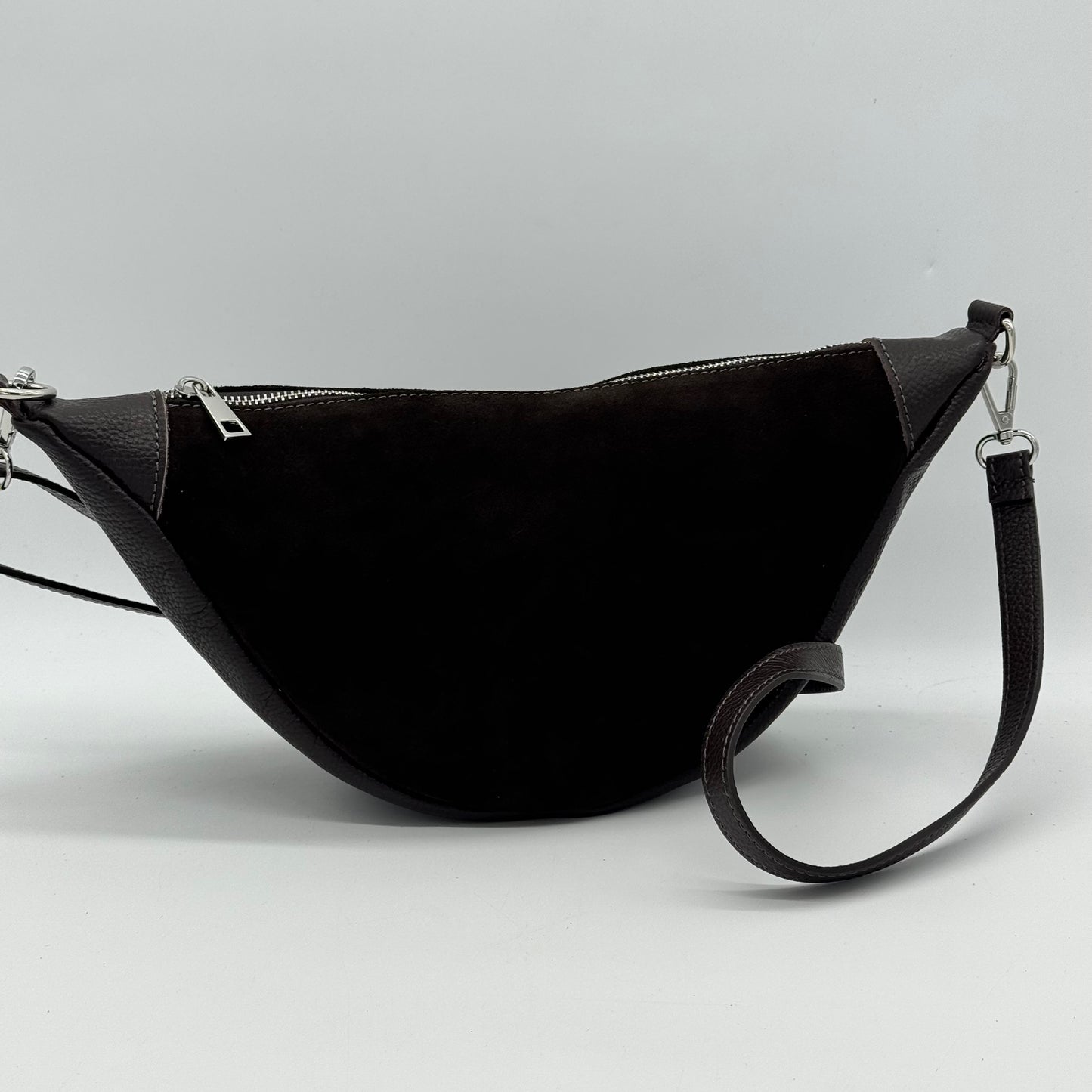 Suede Dumpling Style Crossbody Bag