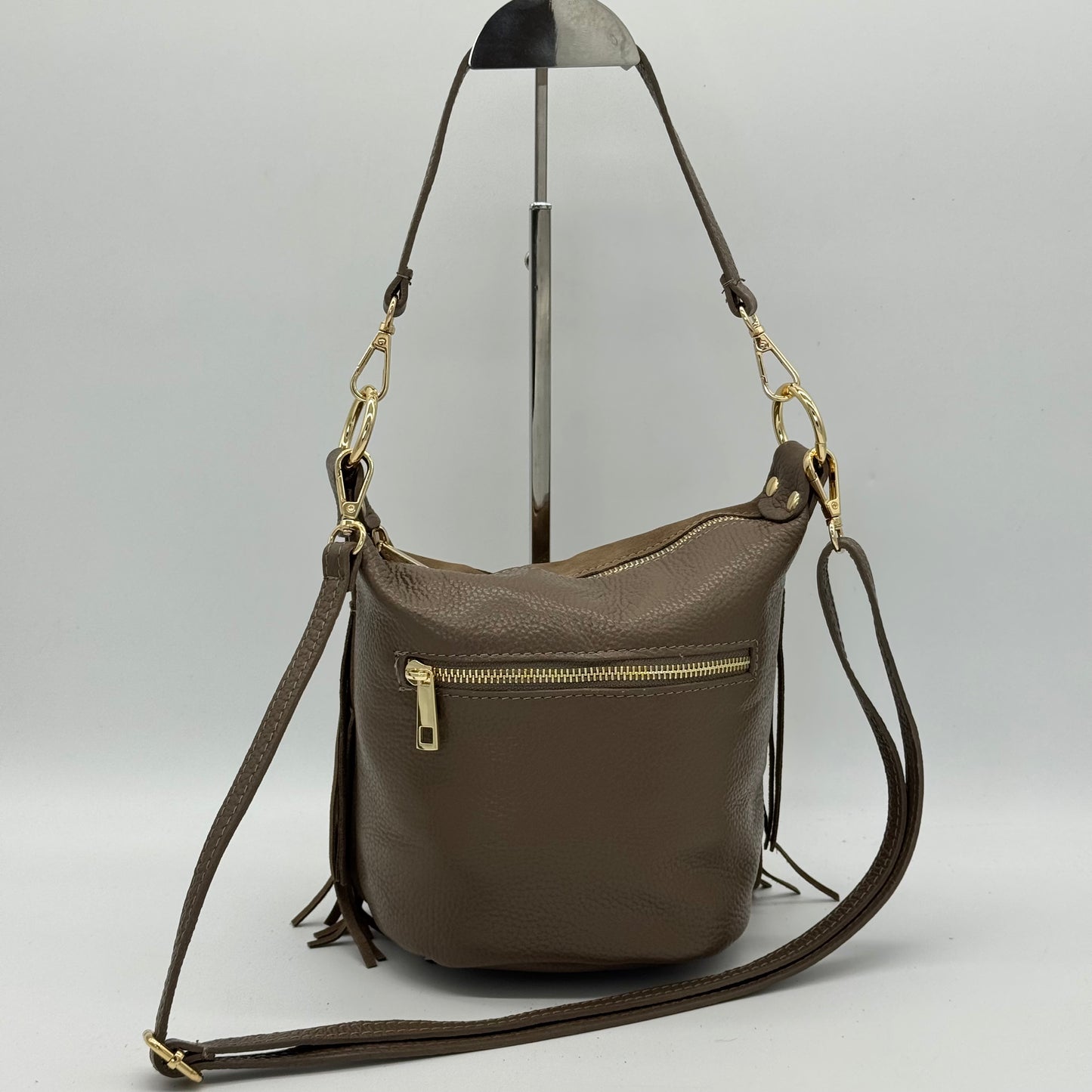 Suede Fringing Crossbody Bag