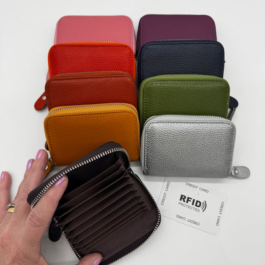 Leather RFID Credit Card Holder