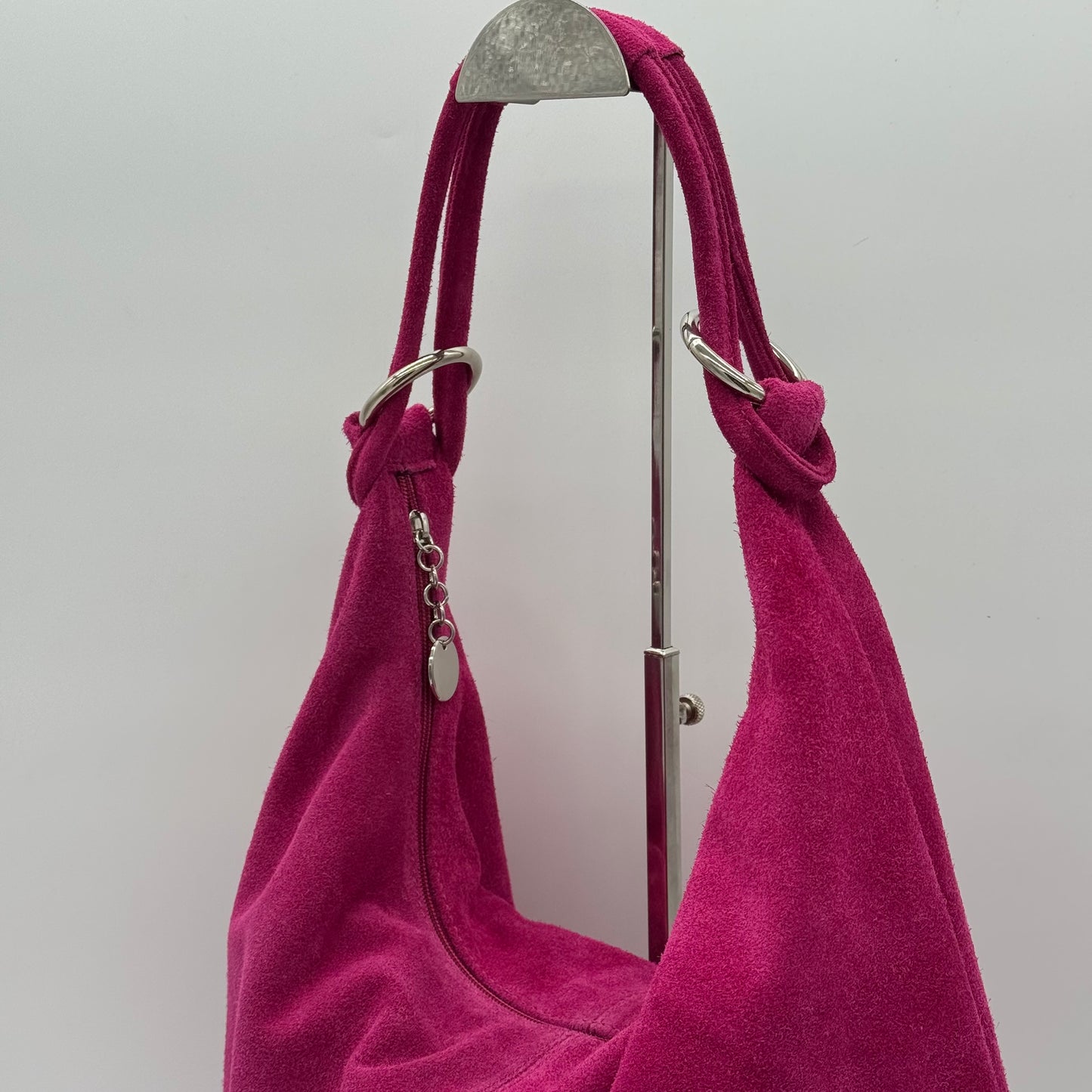 Suede Hobo Shoulder Bag