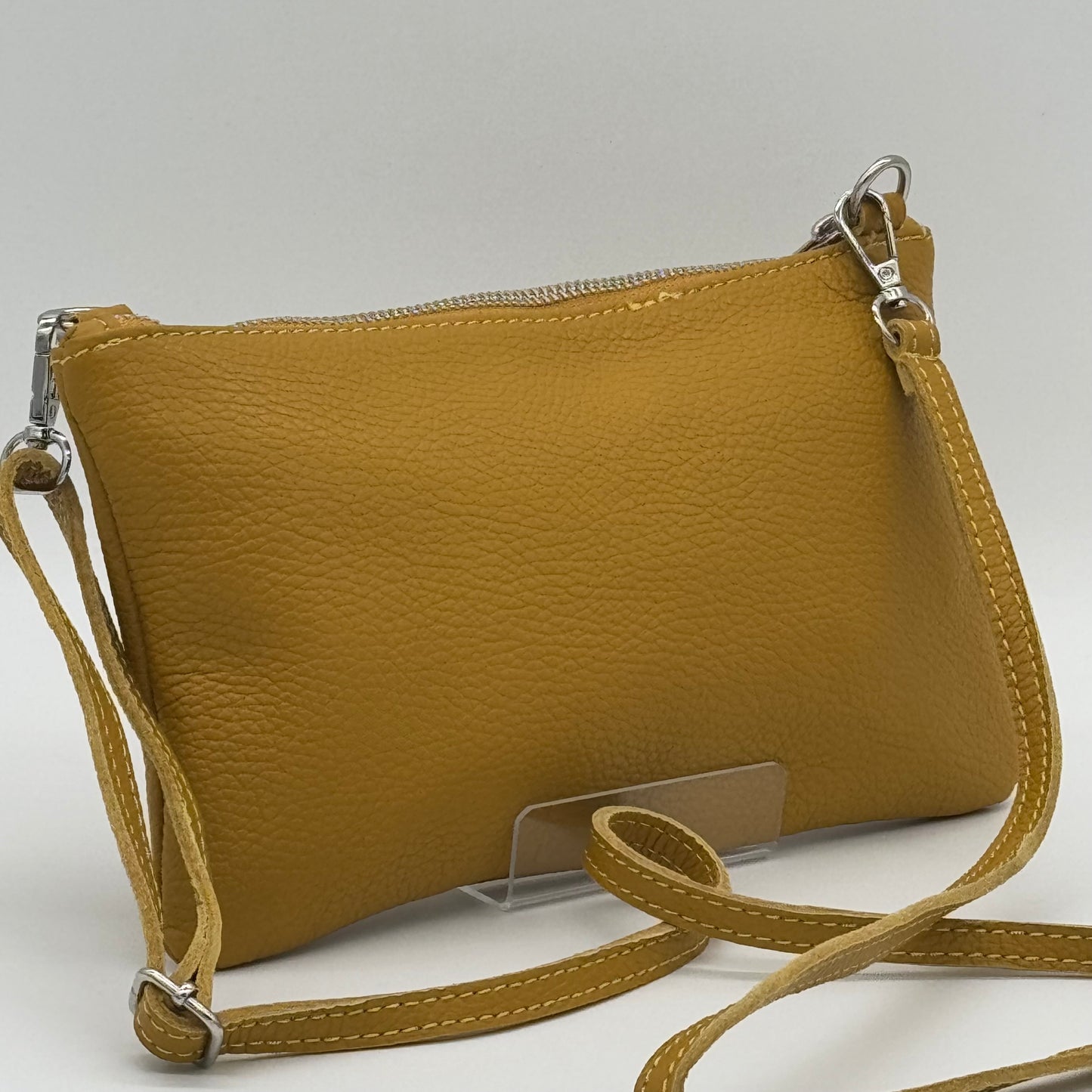 Leather Studded Crossbody Pouch