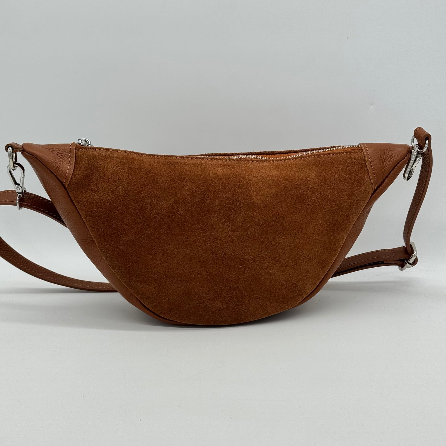Suede Dumpling Style Crossbody Bag