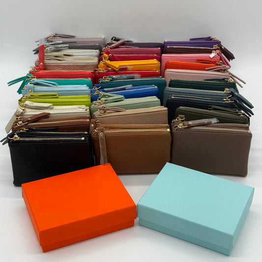 Faux Leather Folded Purse Gift Boxed