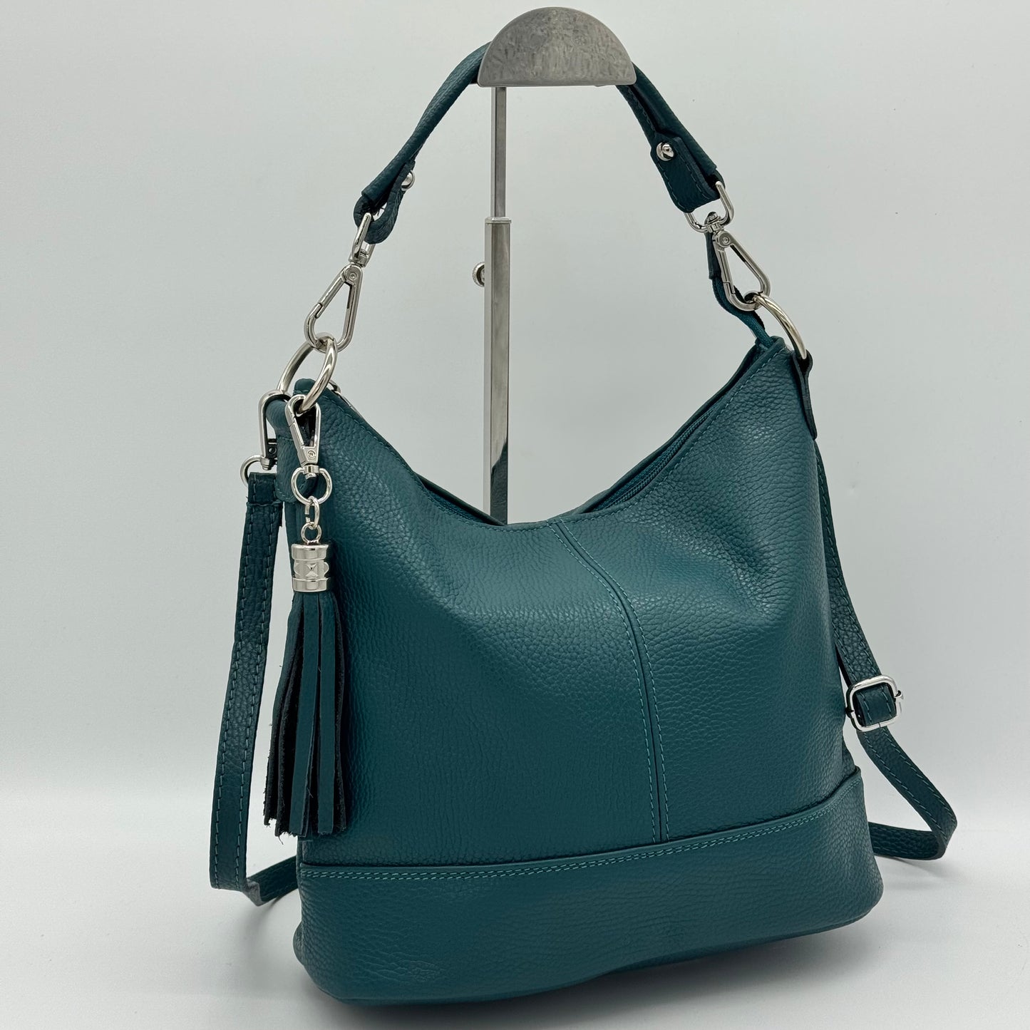 Leather Shoulder Crossbody Tassel Bag