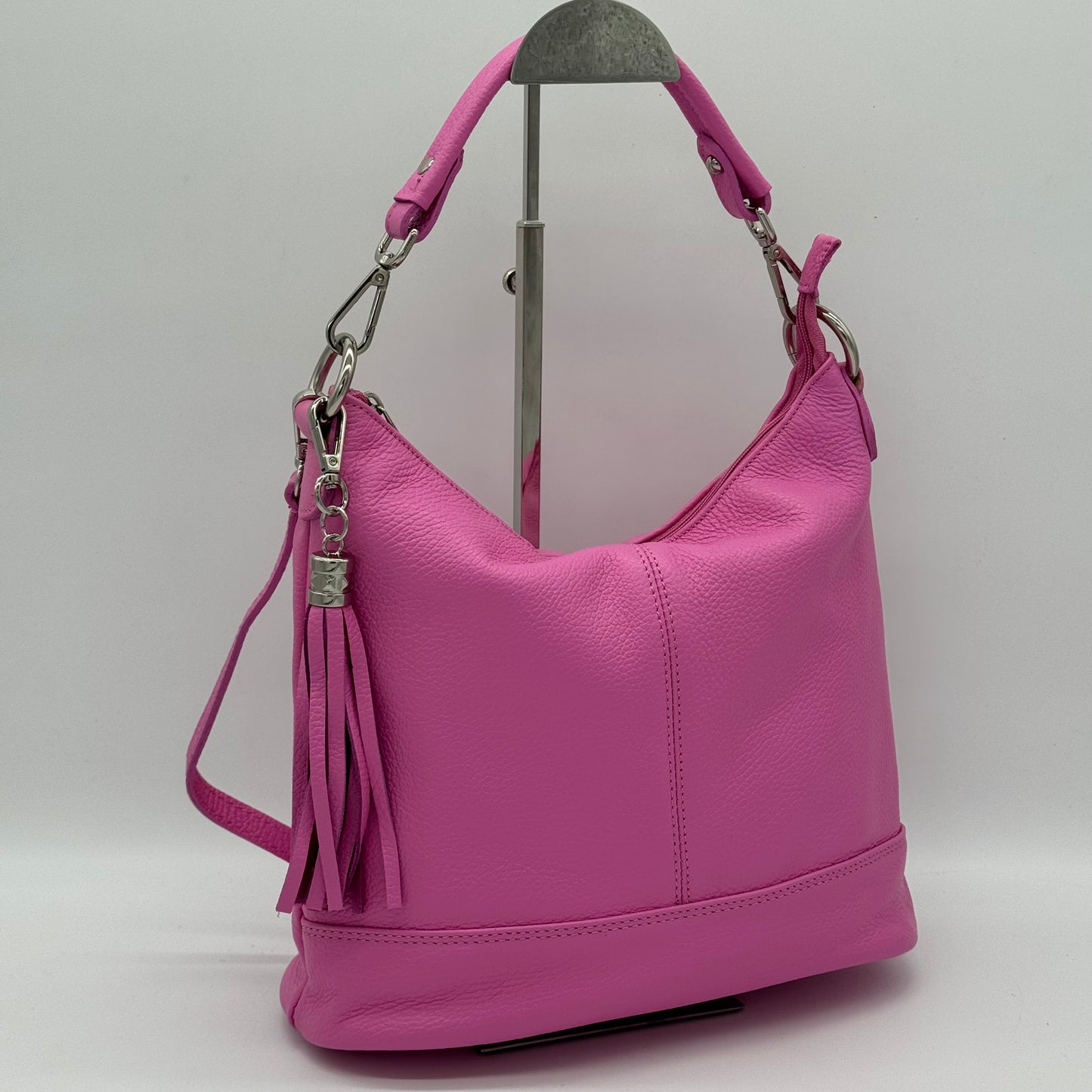 Leather Shoulder Crossbody Tassel Bag
