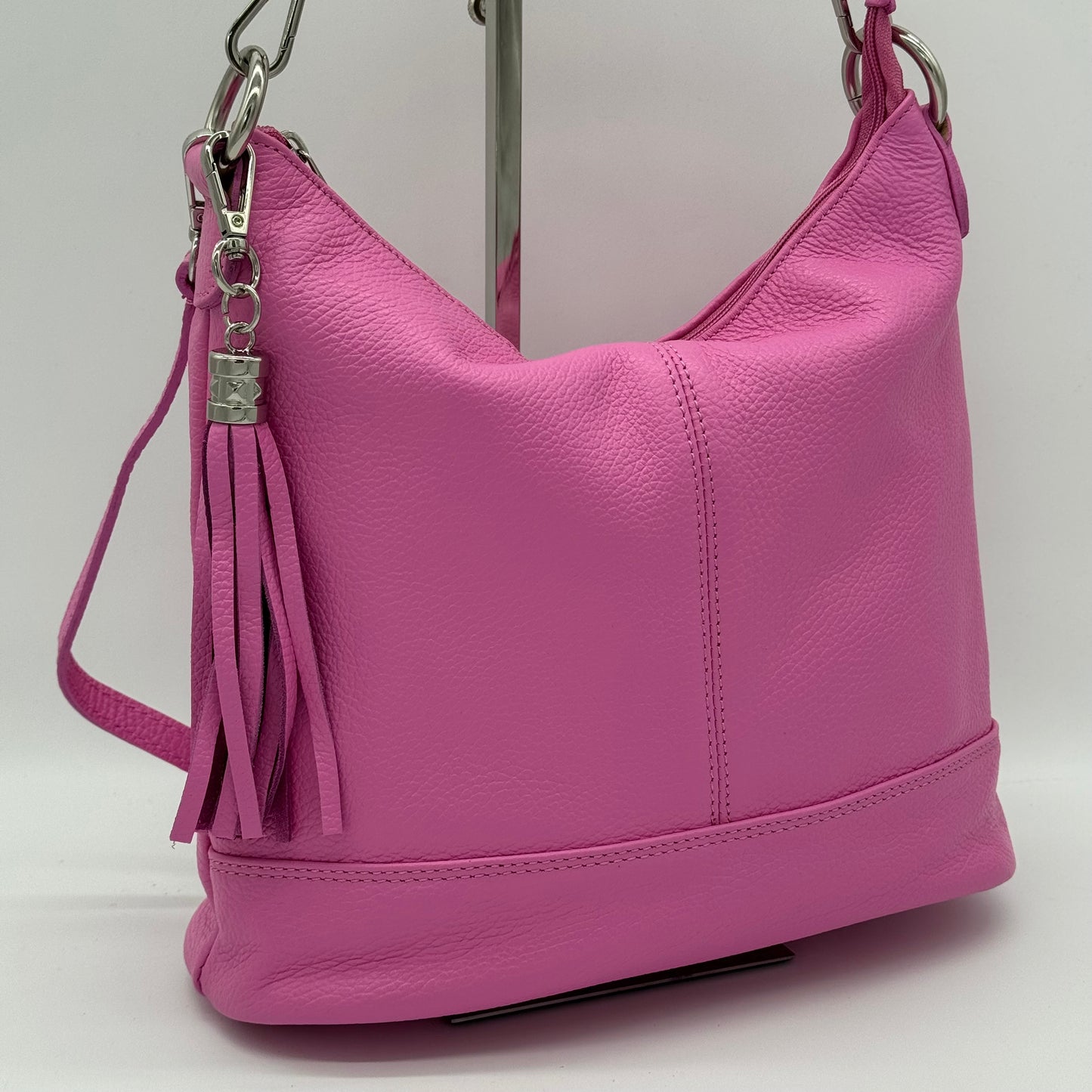 Leather Shoulder Crossbody Tassel Bag