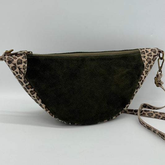 Suede Dumpling Style Crossbody Bag
