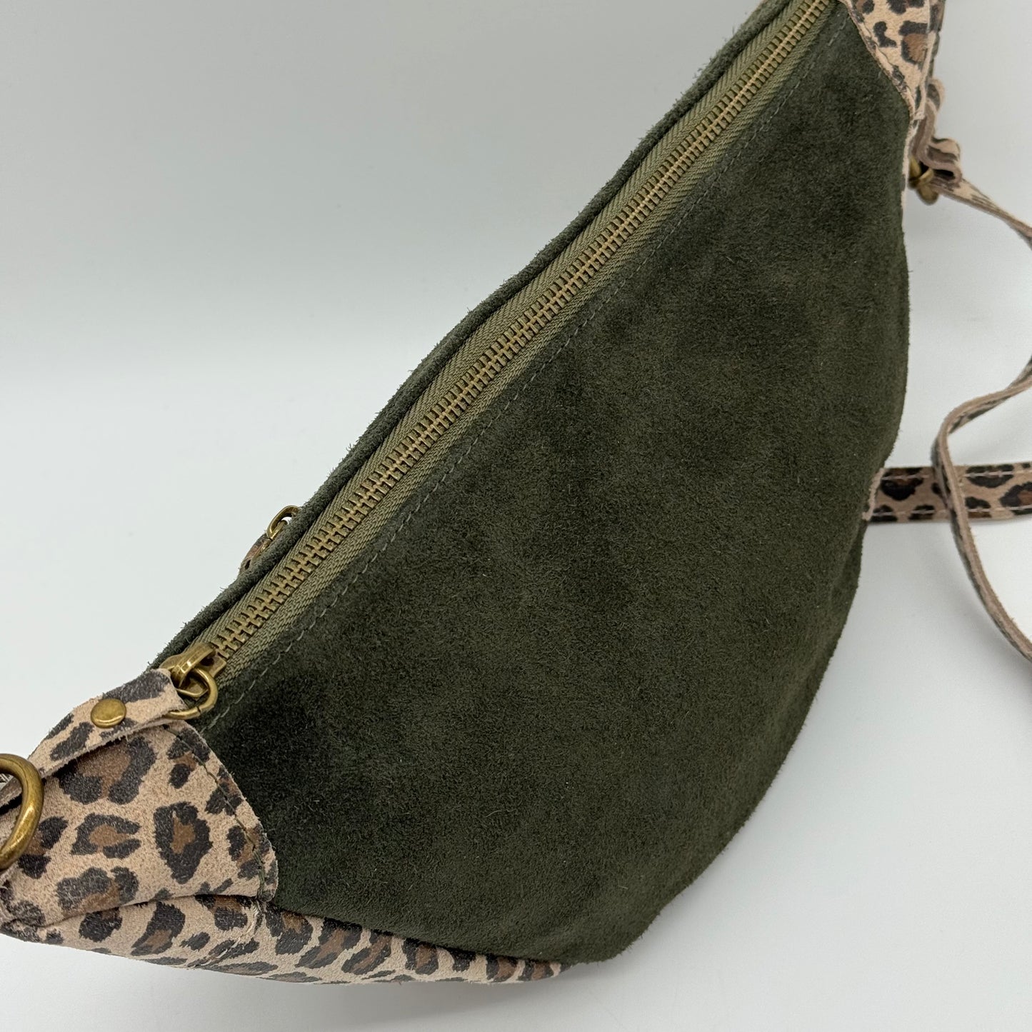 Suede Dumpling Style Crossbody Bag
