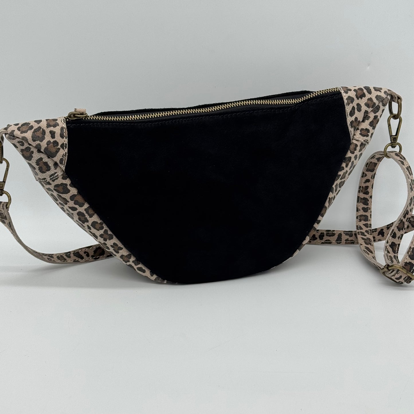 Suede Dumpling Style Crossbody Bag