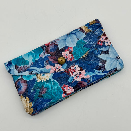 Leather Floral Popper Purse