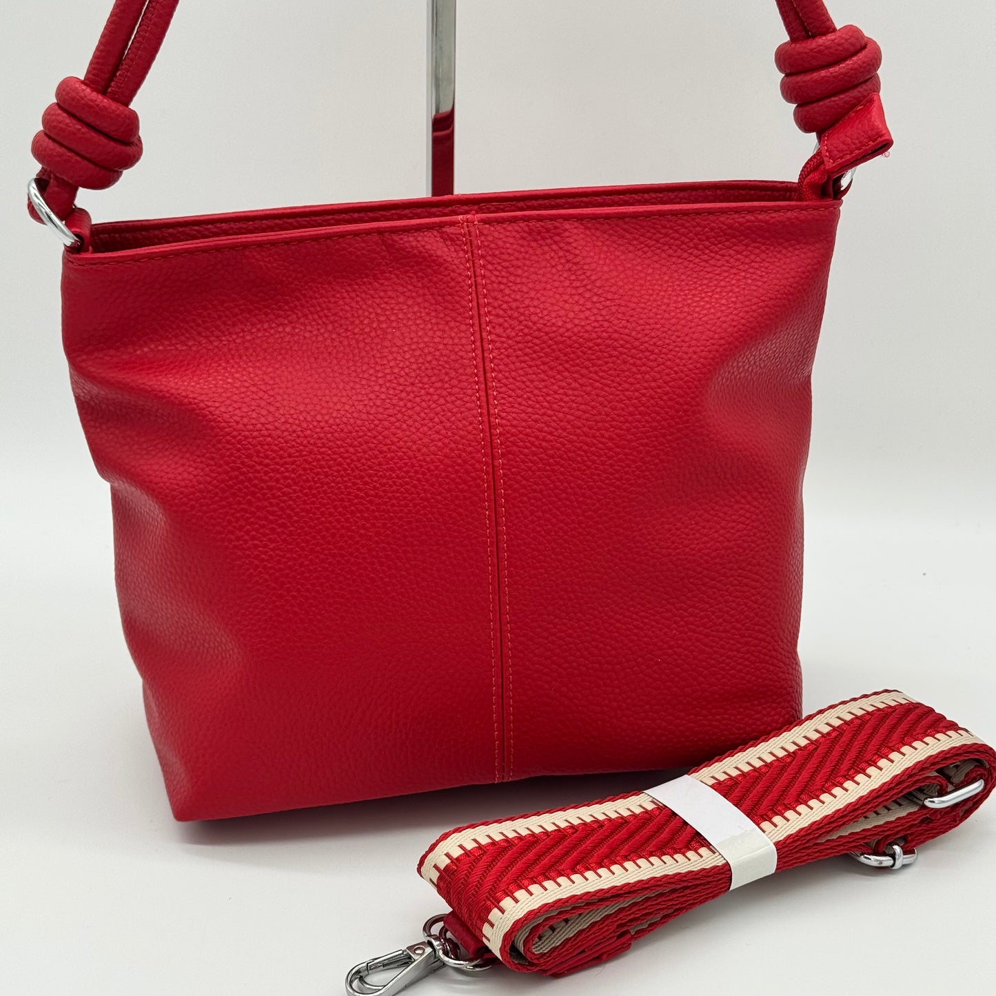 Faux Leather Knot Crossbody Bag