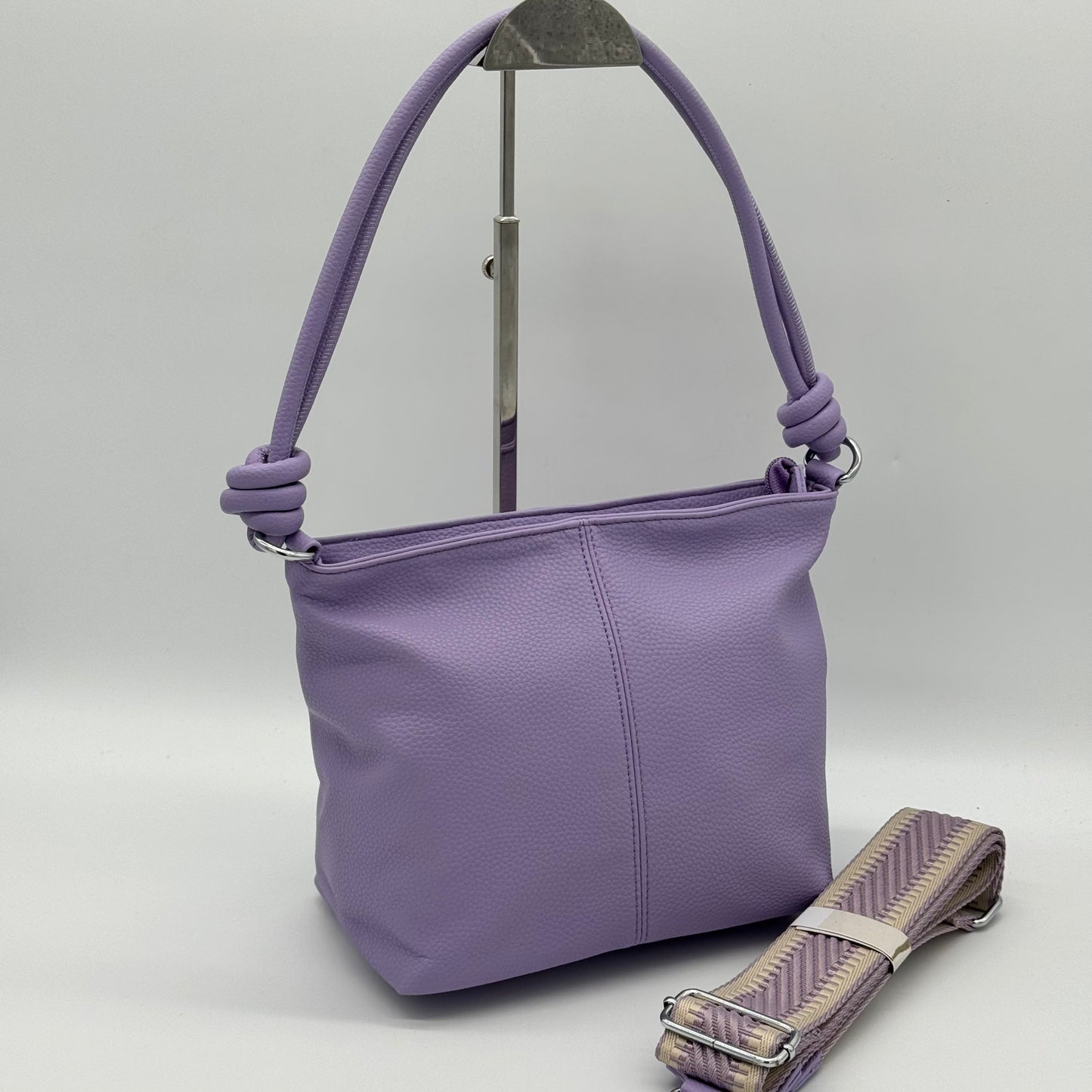 Faux Leather Knot Crossbody Bag