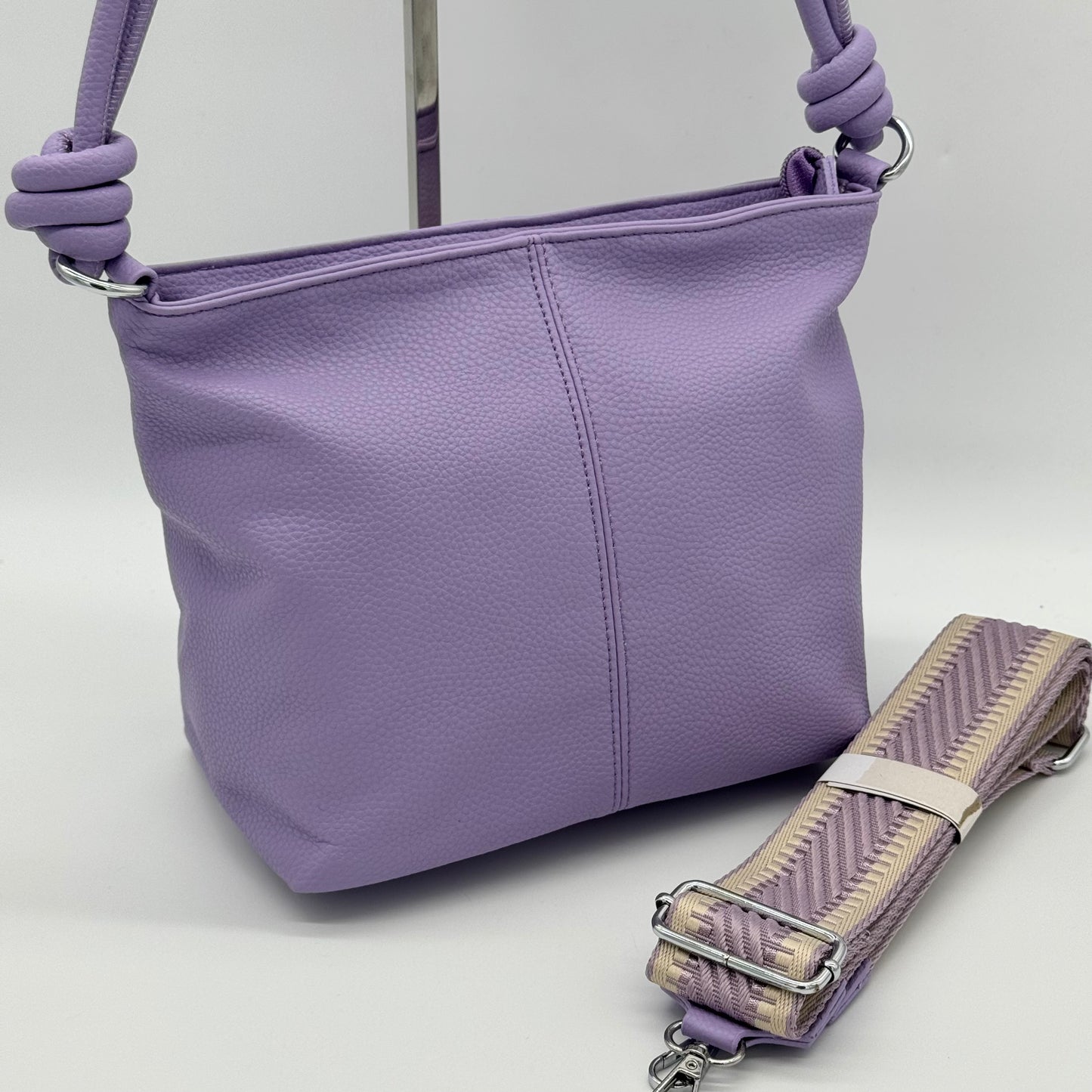 Faux Leather Knot Crossbody Bag
