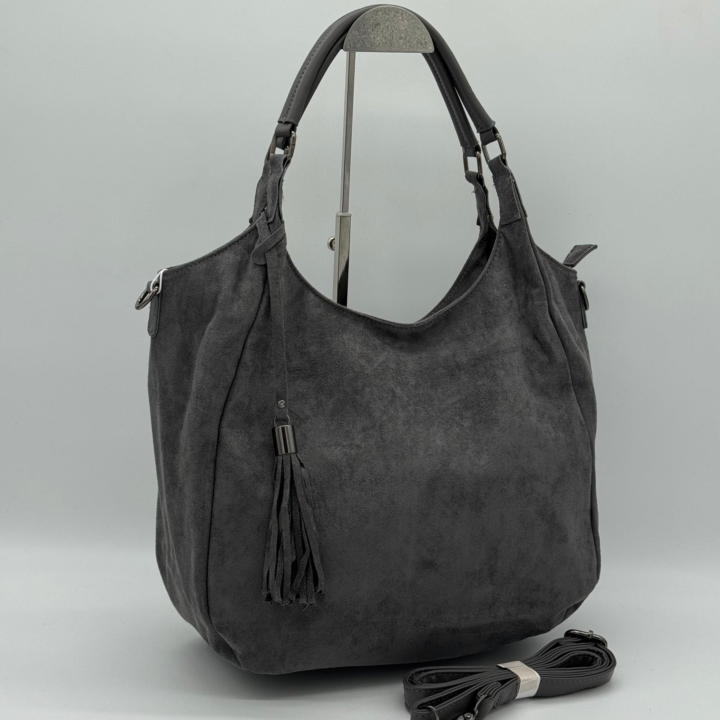 Faux Suede Shoulder Bag