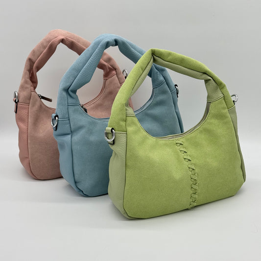 Faux Leather/Suede Grab Bag