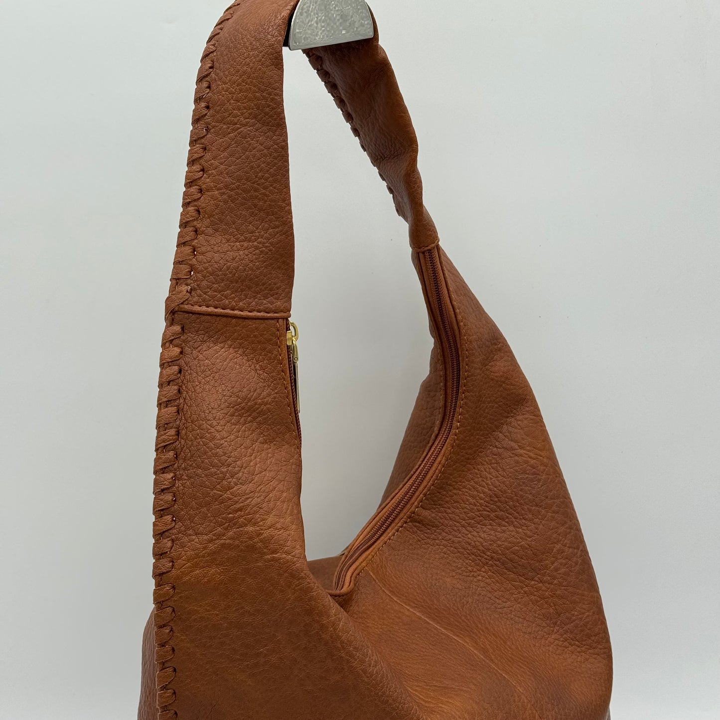 Faux Leather Hobo Shoulder Bag
