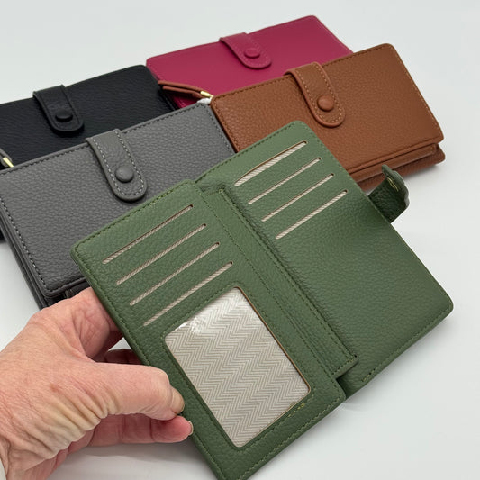 Faux Leather RFID Bifold Purse