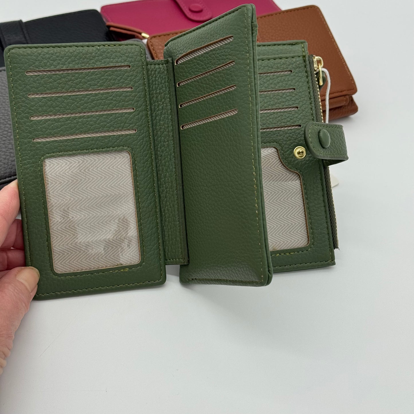 Faux Leather RFID Bifold Purse