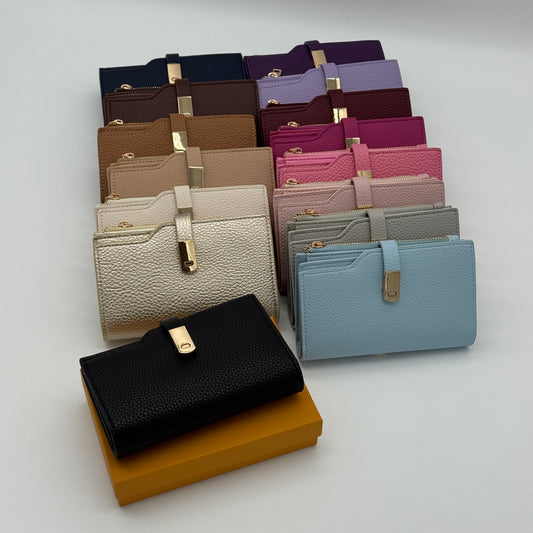 Boxed Faux Leather Purse