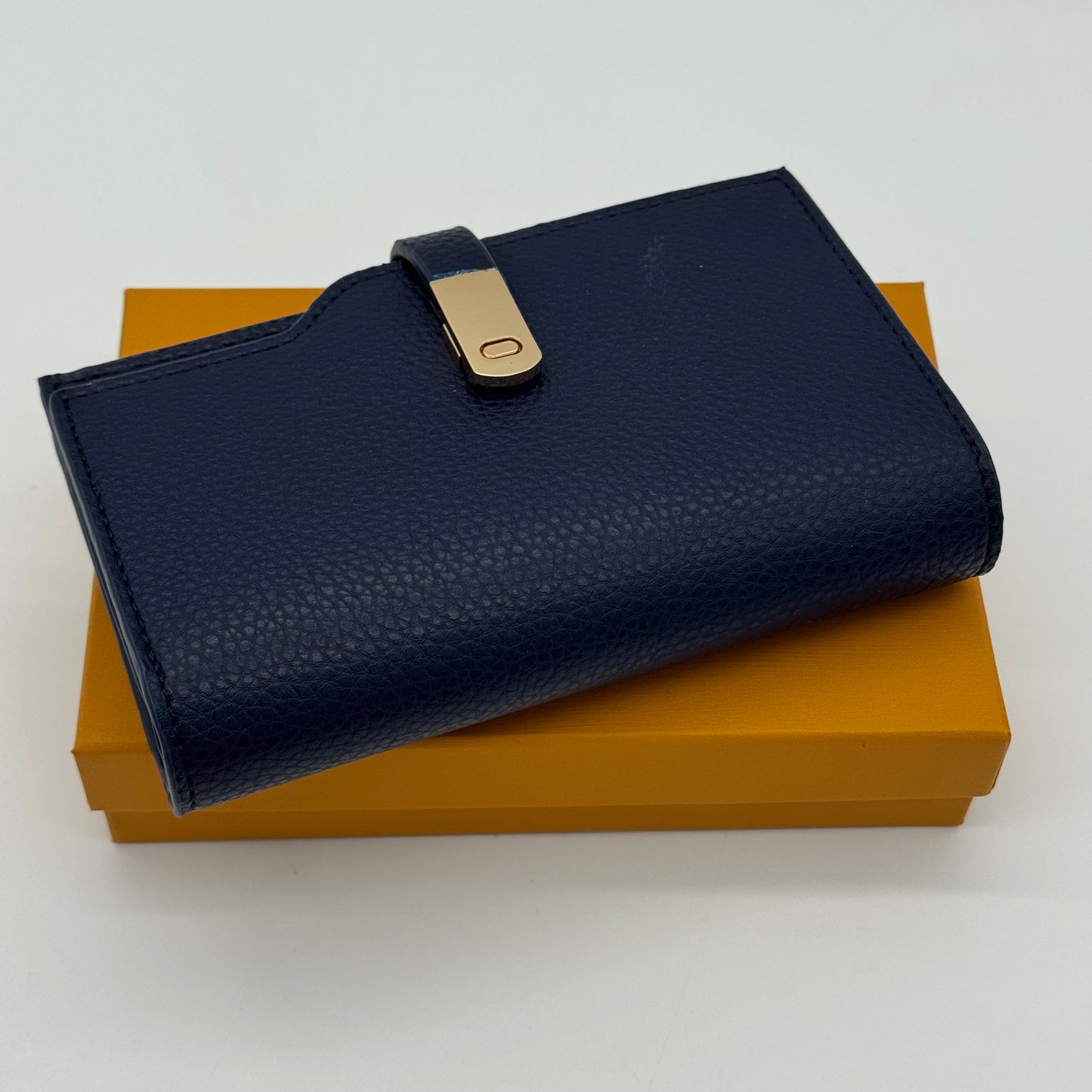 Boxed Faux Leather Purse