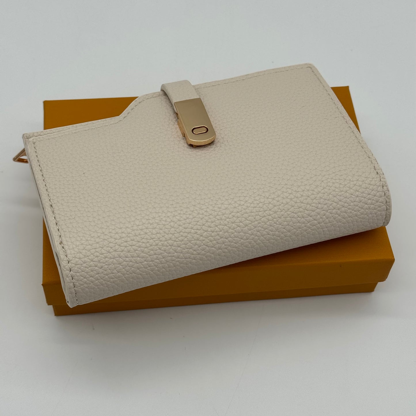 Boxed Faux Leather Purse