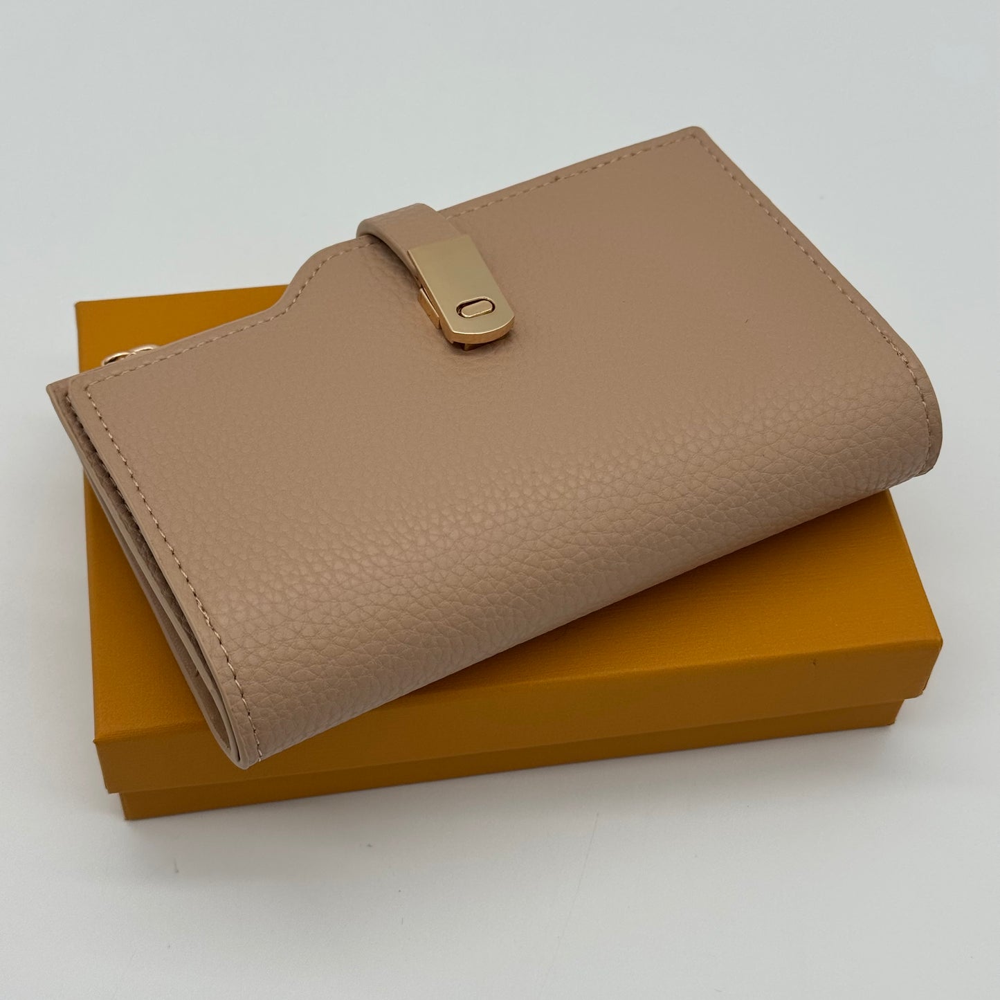 Boxed Faux Leather Purse