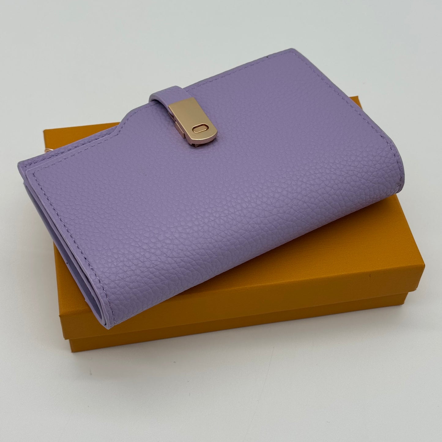 Boxed Faux Leather Purse