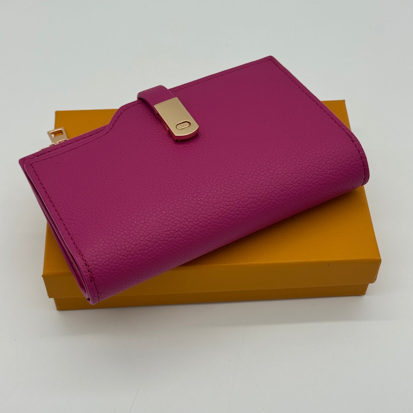 Boxed Faux Leather Purse