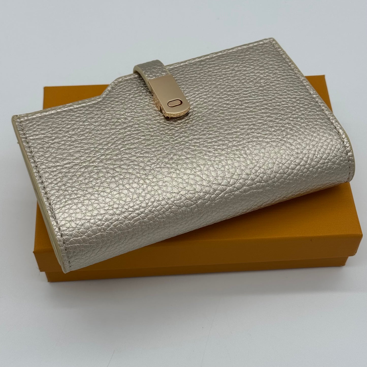 Boxed Faux Leather Purse
