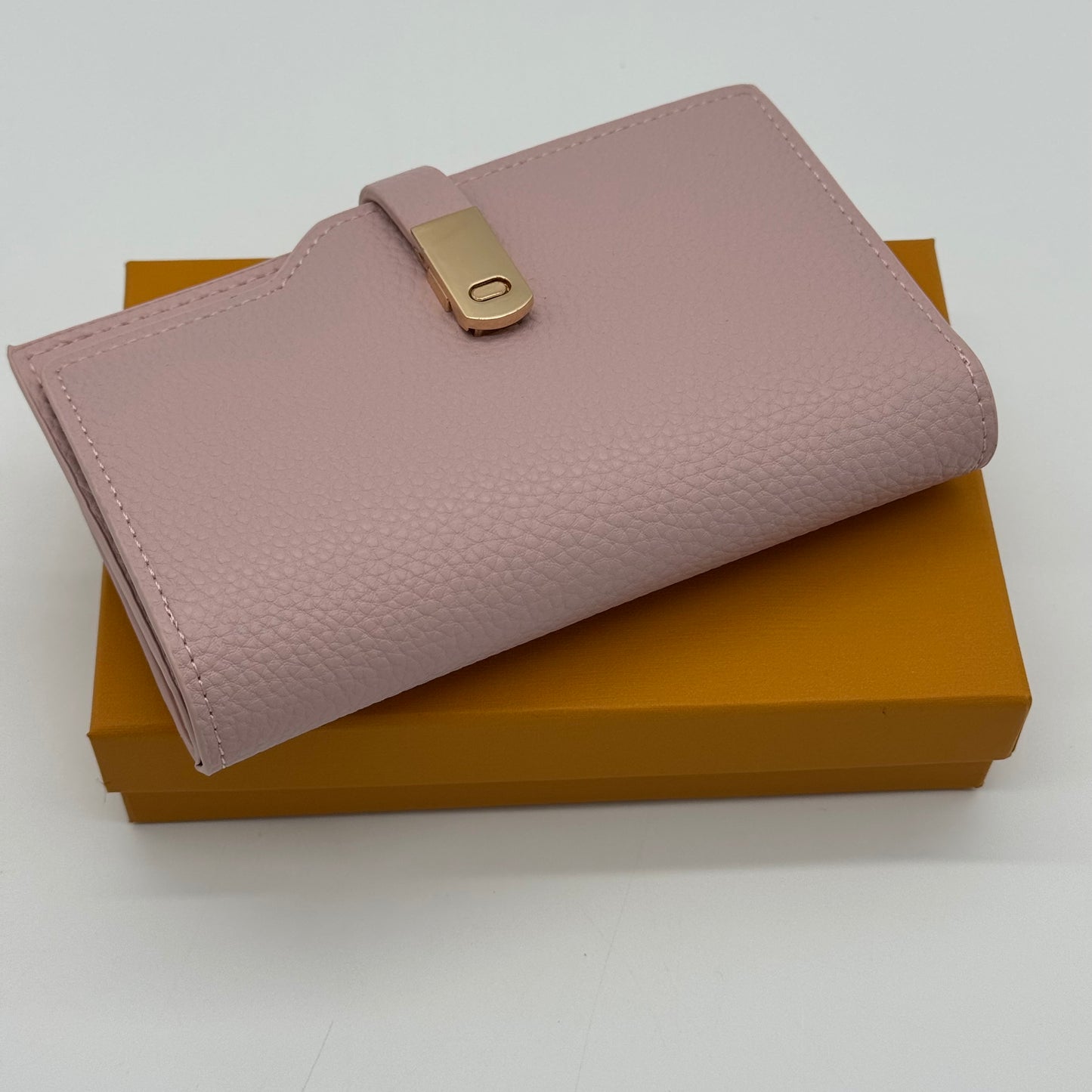 Boxed Faux Leather Purse