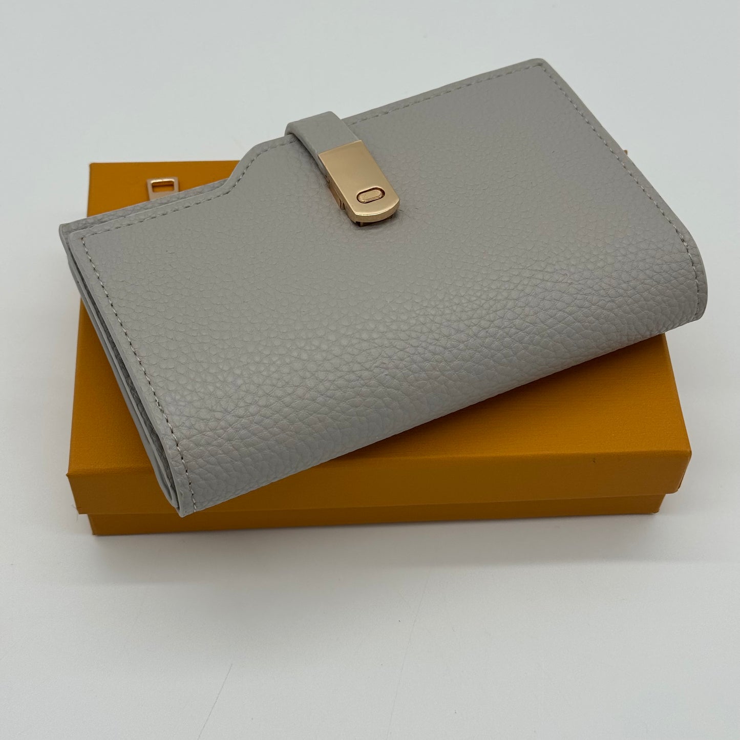 Boxed Faux Leather Purse
