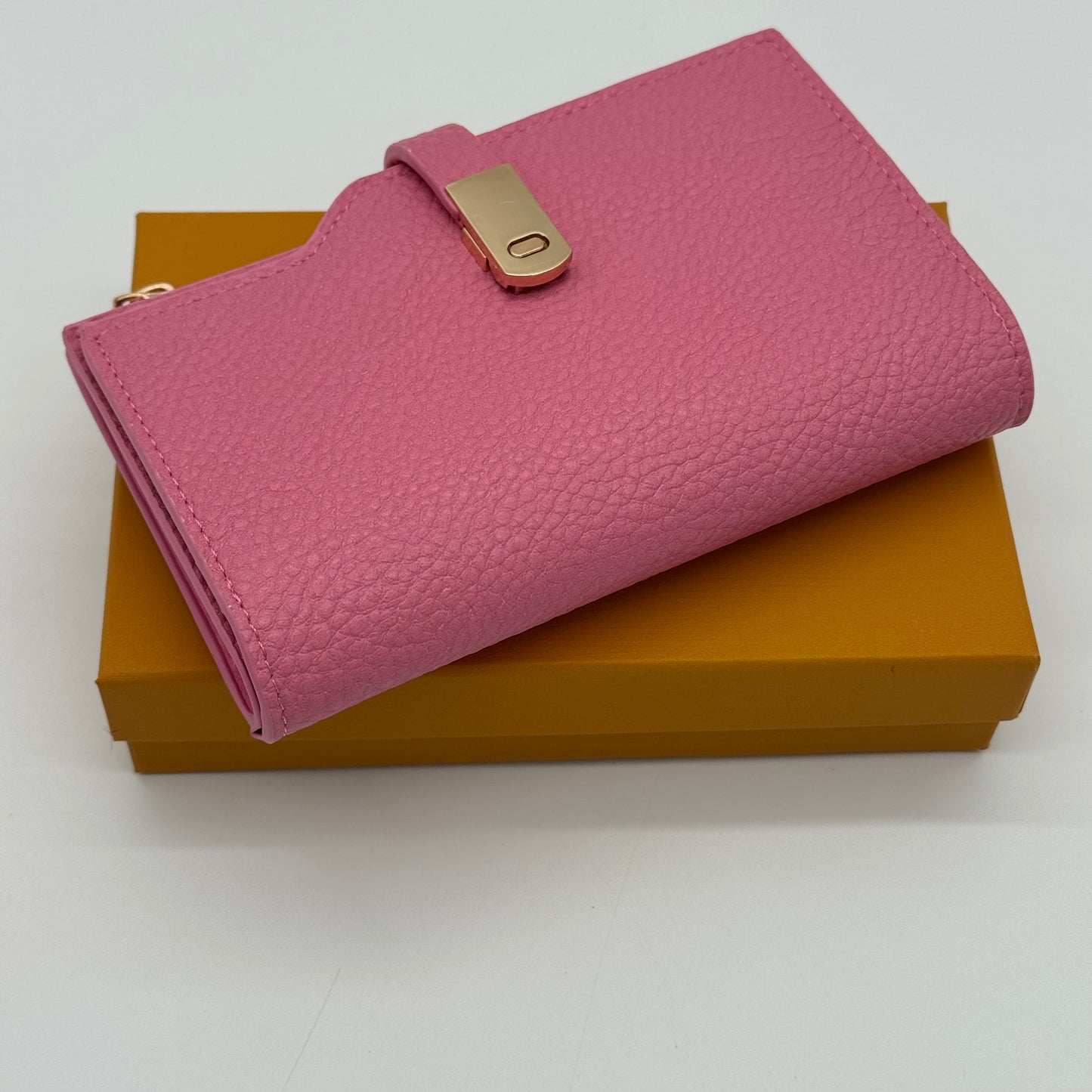 Boxed Faux Leather Purse