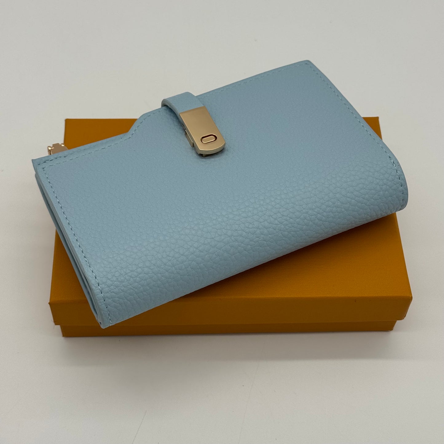 Boxed Faux Leather Purse