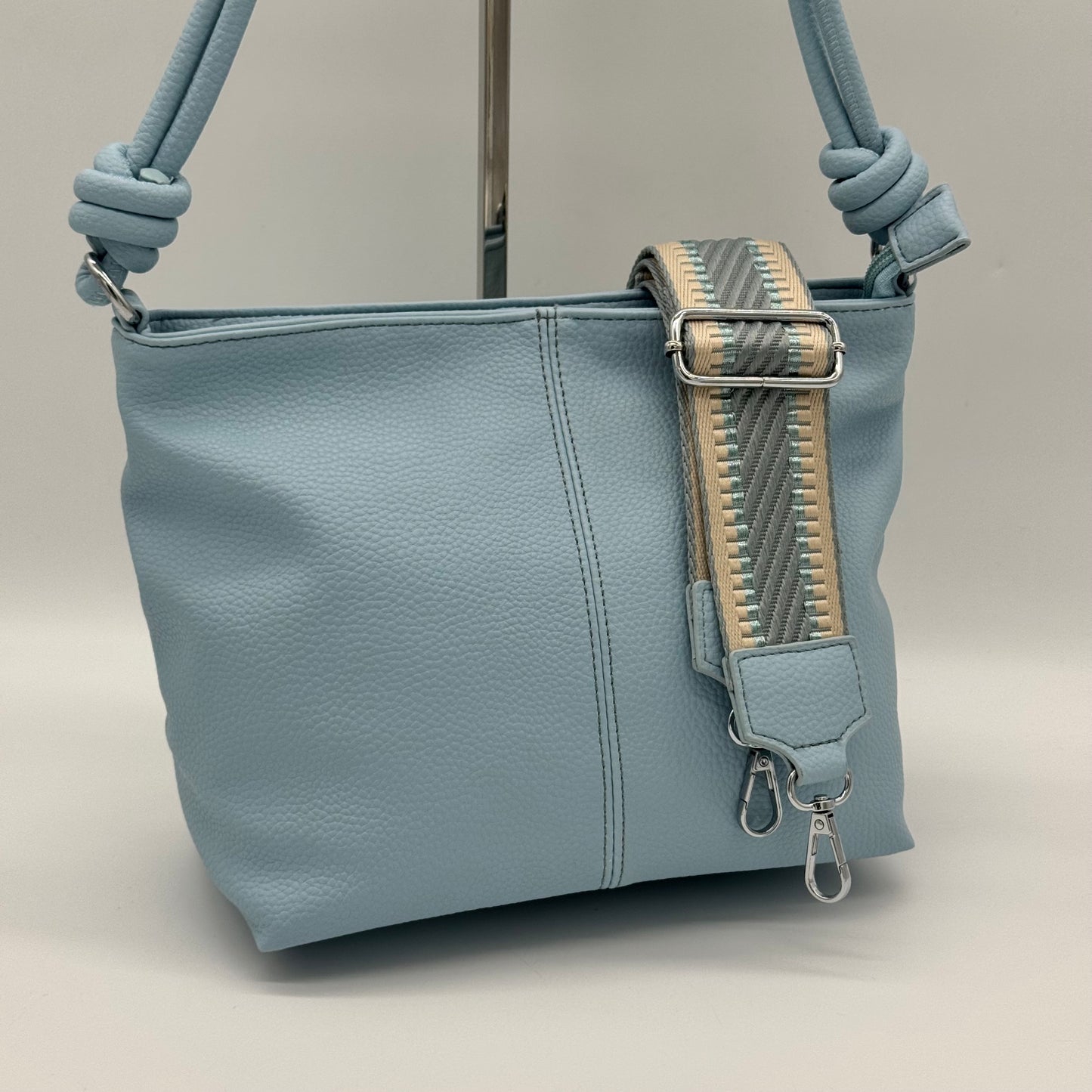 Faux Leather Knot Crossbody Bag
