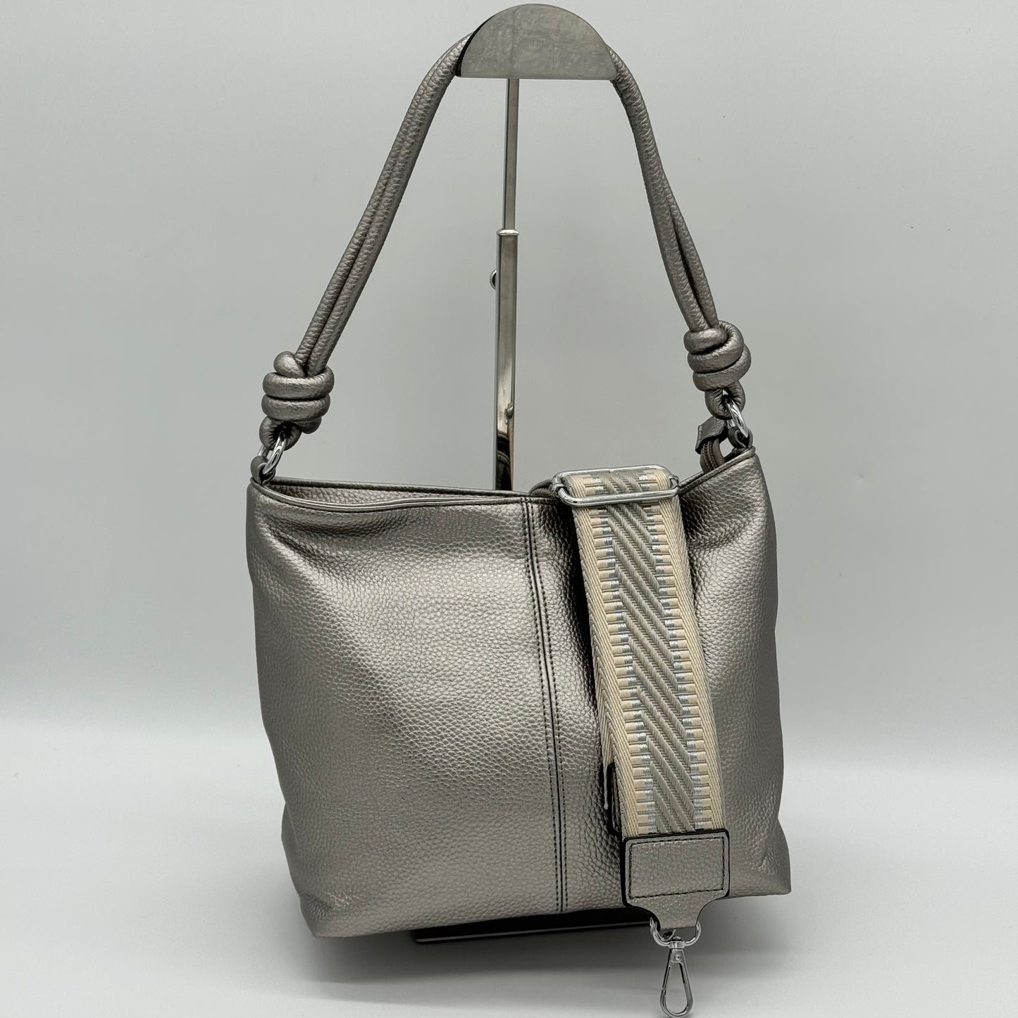 Faux Leather Knot Crossbody Bag
