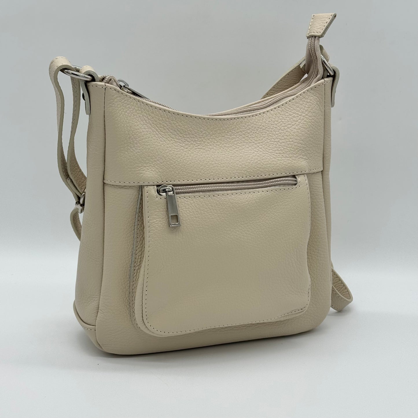 Leather Messenger Crossbody Bag