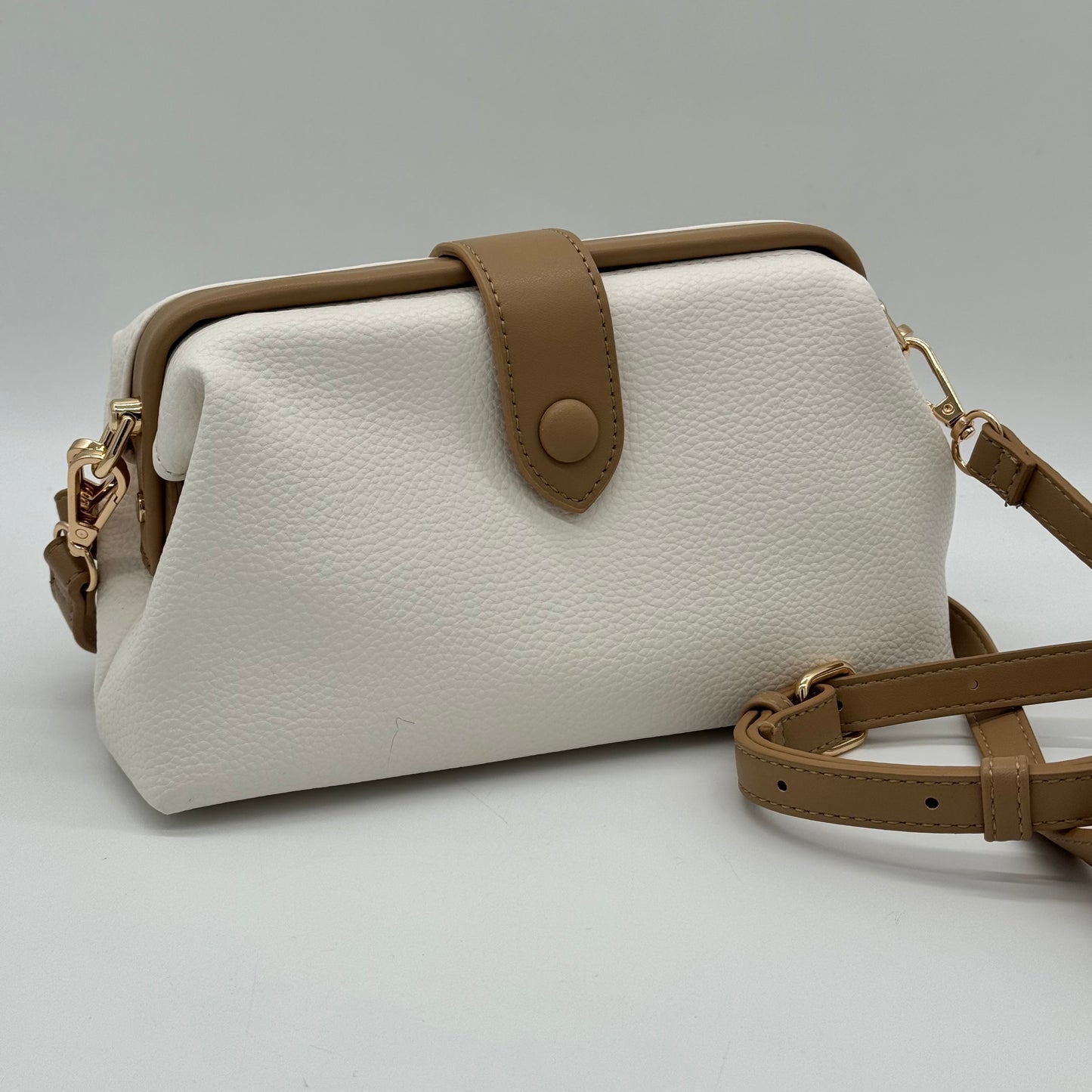Faux Leather Small Grab Crossbody Bag
